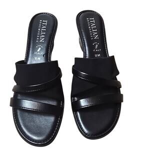 Copied - Italian Shoemakers Black Wedge Summer Women's Sandal 11M